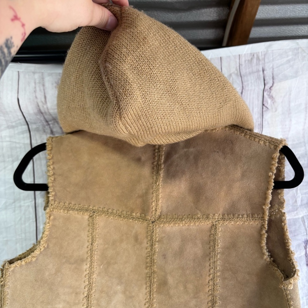 Vintage Hooded Patchwork Western 100% Shell Split… - image 7